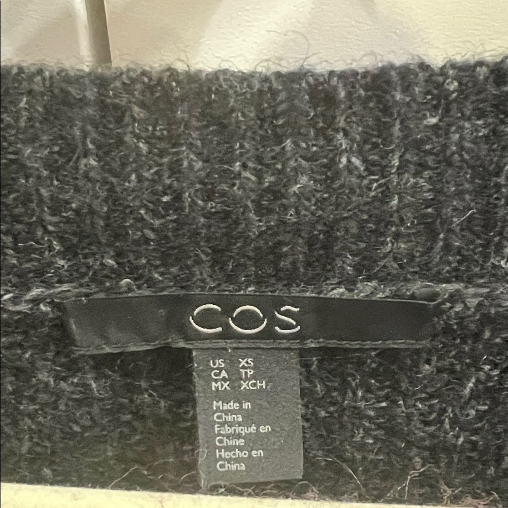 COS Charcoal long Knit Cardigan - Picture 2 of 8
